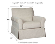 Searcy - Swivel Glider Accent Chair - Quartz - R&R Furniture Gallery (Fountain Valley, CA)