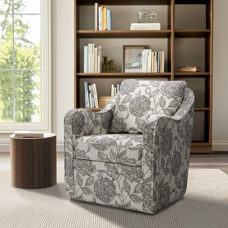 Wide Seat Arm Chair With 360 Degree Rotation - R&R Furniture Gallery (Fountain Valley, CA)