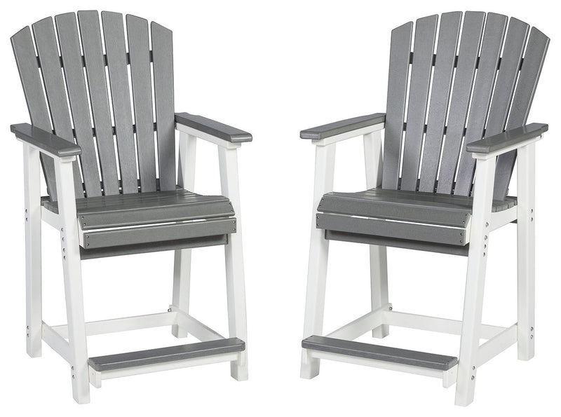Transville - Barstool (Set of 2) - Gray / White - R&R Furniture Gallery (Fountain Valley, CA)