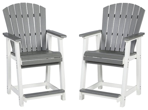 Transville - Barstool (Set of 2) - Gray / White - R&R Furniture Gallery (Fountain Valley, CA)