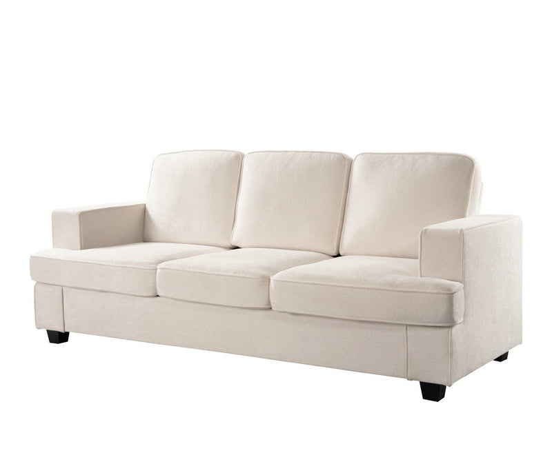 Modern Sofa, Comfortable 3 Seater Couch With Deep Seating, Loose Back Cushions, Wide Arms - R&R Furniture Gallery (Fountain Valley, CA)