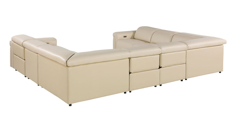 1126 - 8-Piece U-Shaped Sectional Sofa In With 4 Power Recliners & Power Headrests