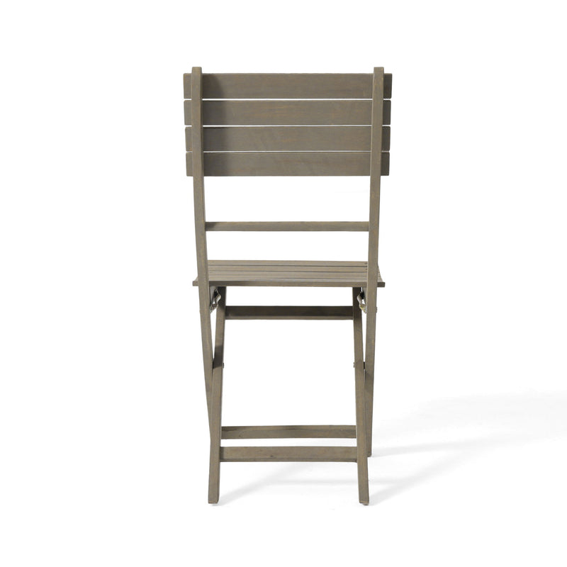 Positano - 4 Piece Foldable Chair - Gray - R&R Furniture Gallery (Fountain Valley, CA)