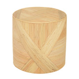 Matea - Rattan Cross Side Table - Natural - R&R Furniture Gallery (Fountain Valley, CA)