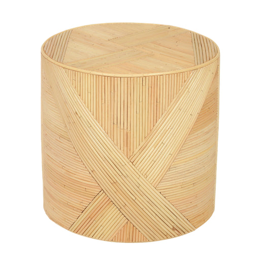 Matea - Rattan Cross Side Table - Natural - R&R Furniture Gallery (Fountain Valley, CA)