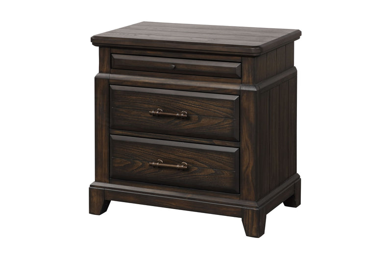 2 Drawer Nightstand Elegant Design - Mahogany - R&R Furniture Gallery (Fountain Valley, CA)