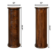 3 Drawer Drum - Chestnut - R&R Furniture Gallery (Fountain Valley, CA)