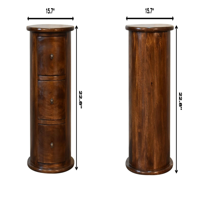 3 Drawer Drum - Chestnut - R&R Furniture Gallery (Fountain Valley, CA)
