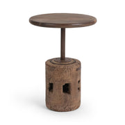 Amira - Large Round Accent Table - Dark Brown - R&R Furniture Gallery (Fountain Valley, CA)