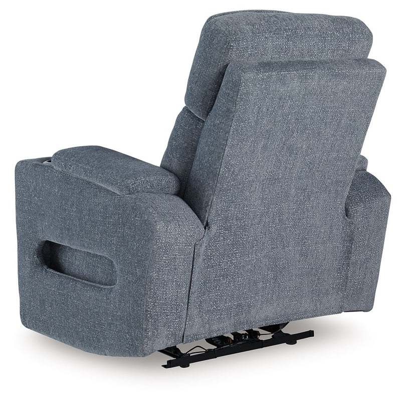 Studio Cave - Power Recliner - Steel - R&R Furniture Gallery (Fountain Valley, CA)