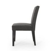 Contemporary Noble House dining chair with upholstered seat and tapered wood legs, modern and stylish for dining rooms.