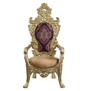 Bernadette - Arm Chair (Set of 2) - Pattern Fabric & Gold - R&R Furniture Gallery (Fountain Valley, CA)