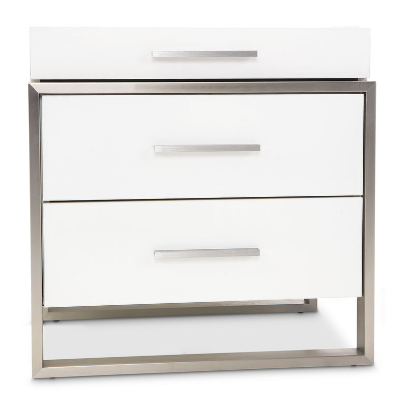 Marquee - Nightstand - Cloud White - R&R Furniture Gallery (Fountain Valley, CA)