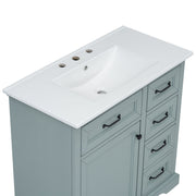 36" Bathroom Vanity With Sink, 2 Tip Out Drawers, Soft Close Hinges - R&R Furniture Gallery (Fountain Valley, CA)