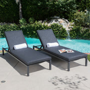 Modern Chaise Lounge With Wate Resistant Fabric Cushions - R&R Furniture Gallery (Fountain Valley, CA)