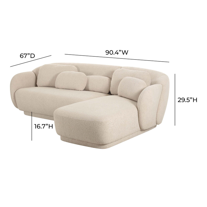 Misty - Boucle Sectional - R&R Furniture Gallery (Fountain Valley, CA)