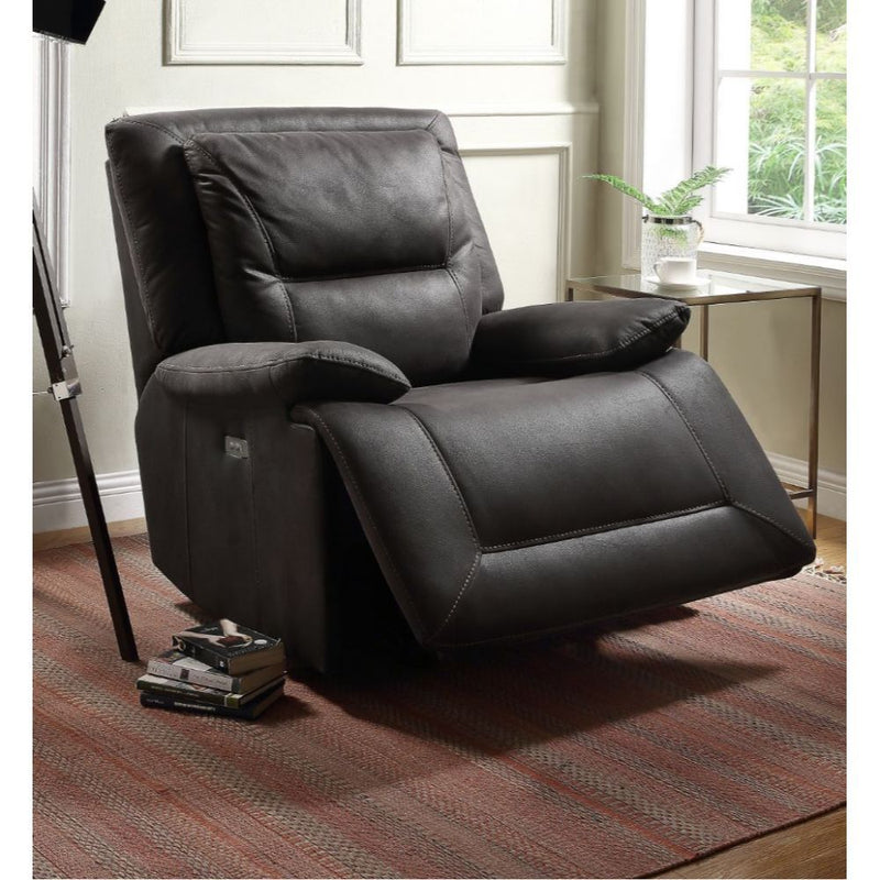 Neely - Power Motion Glider Recliner - Charcoal Fabric - R&R Furniture Gallery (Fountain Valley, CA)