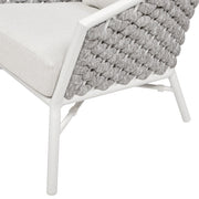 Rowan - Rope Barrel Back Patio Accent Arm Chair (Set of 2) - Optic White - R&R Furniture Gallery (Fountain Valley, CA)