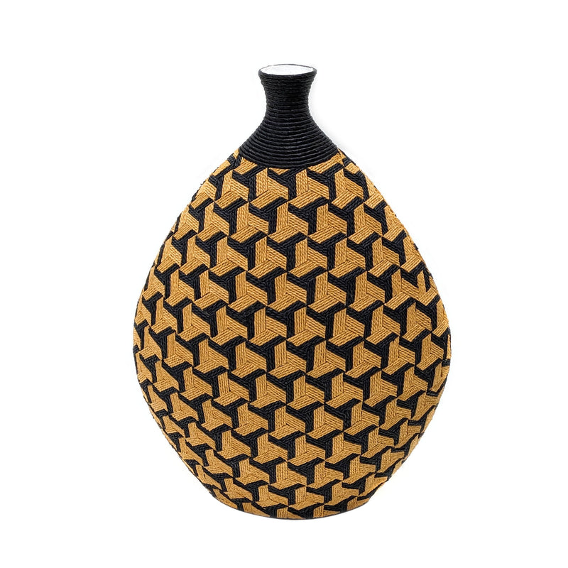 Jahia - Geometric Vase - Light Brown - R&R Furniture Gallery (Fountain Valley, CA)