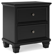 Lanolee - Two Drawer Nightstand - Black - R&R Furniture Gallery (Fountain Valley, CA)
