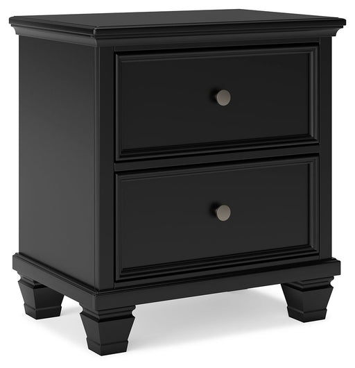 Lanolee - Two Drawer Nightstand - Black - R&R Furniture Gallery (Fountain Valley, CA)