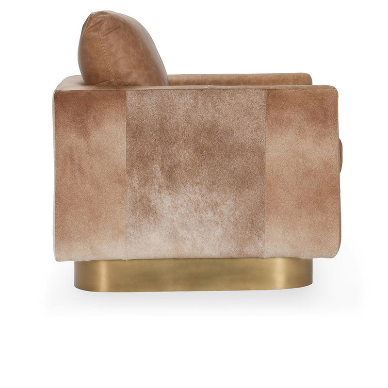 Lathe - Leather/Hide Accent Chair - R&R Furniture Gallery (Fountain Valley, CA)