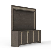 Ascent - 90" TV Console With Hutch And Back Panel - Dark Chocolate - R&R Furniture Gallery (Fountain Valley, CA)