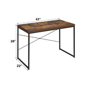 Bob - Writing Desk (Same Ac00906) - Weathered Oak & Black - R&R Furniture Gallery (Fountain Valley, CA)