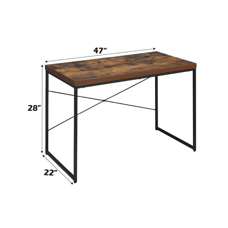 Bob - Writing Desk (Same Ac00906) - Weathered Oak & Black - R&R Furniture Gallery (Fountain Valley, CA)