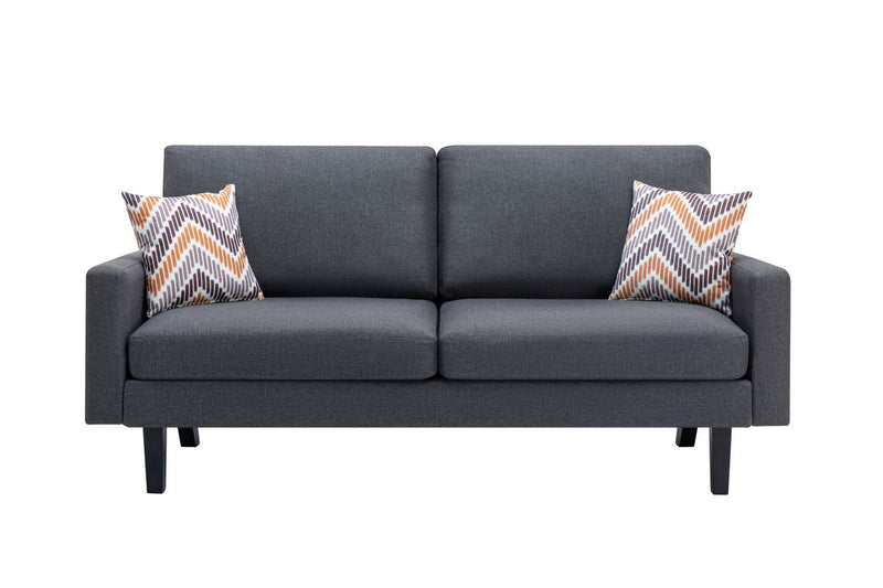 Bahamas - Minimalistic Sofa With 2 Throw Pillows - R&R Furniture Gallery (Fountain Valley, CA)