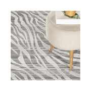 Geometrix - 5'3" X 7'3" Area Rug Geometric & 3D Effect - Ivory / Gray - R&R Furniture Gallery (Fountain Valley, CA)