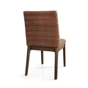 Set of two Noble House upholstered dining chairs with padded seats and rubber legs, perfect for modern dining rooms.