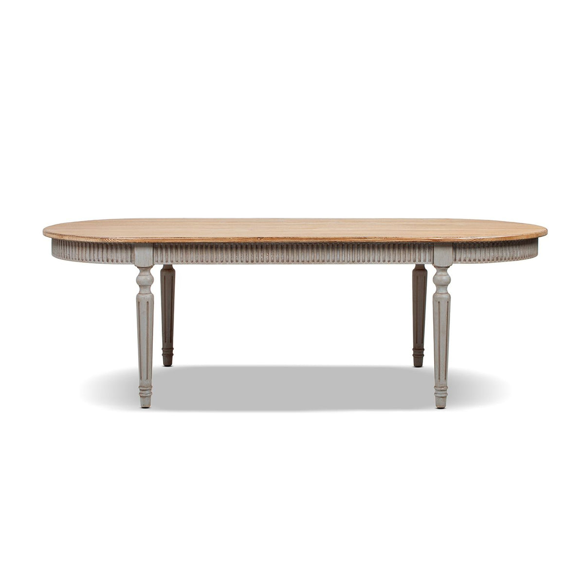 Colette - Oval Dining Table - Blue / Gray