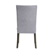 Merel - Side Chair (Set of 2) - Gray Linen & Gray Oak - R&R Furniture Gallery (Fountain Valley, CA)