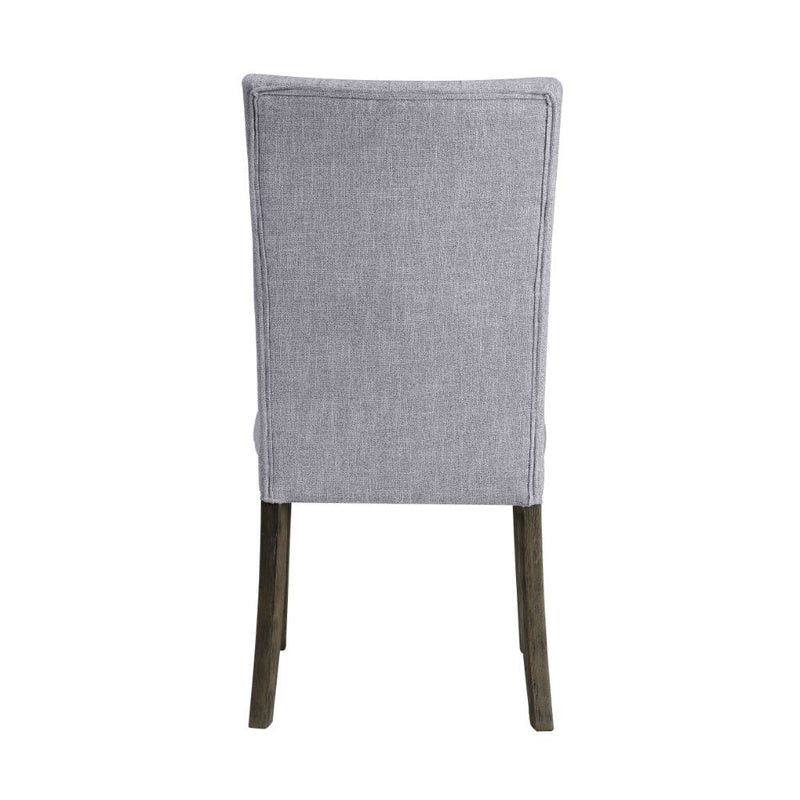 Merel - Side Chair (Set of 2) - Gray Linen & Gray Oak - R&R Furniture Gallery (Fountain Valley, CA)