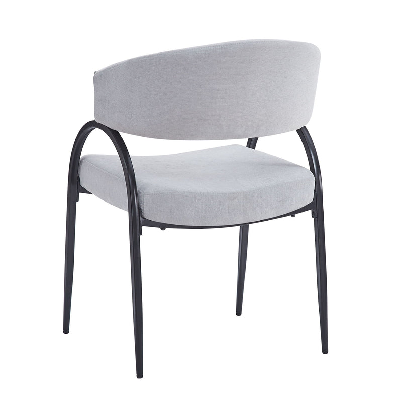 Contemporary Upholstered Dining Chairs With Metal Legs (Set of 2) - R&R Furniture Gallery (Fountain Valley, CA)