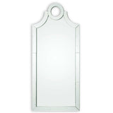 Uttermost Acacius Pearl Silver arched wall mirror with elegant silver finish and curved frame, suitable for modern interior decor.