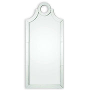 Uttermost Acacius Pearl Silver arched wall mirror with elegant silver finish and curved frame, suitable for modern interior decor.