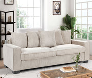 Luxe Sofa With 5 Matching Toss Pillows, Sleek Design, Spacious And Comfortable 3 Seater Couch - R&R Furniture Gallery (Fountain Valley, CA)