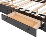 DreamHaus cabinet bed with integrated shelf, sockets, and twin long trundle, showcasing its modern design and multifunctional storage.