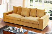 Luxe Sofa With 5 Matching Toss Pillows, Sleek Design, Spacious And Comfortable 3 Seater Couch - R&R Furniture Gallery (Fountain Valley, CA)