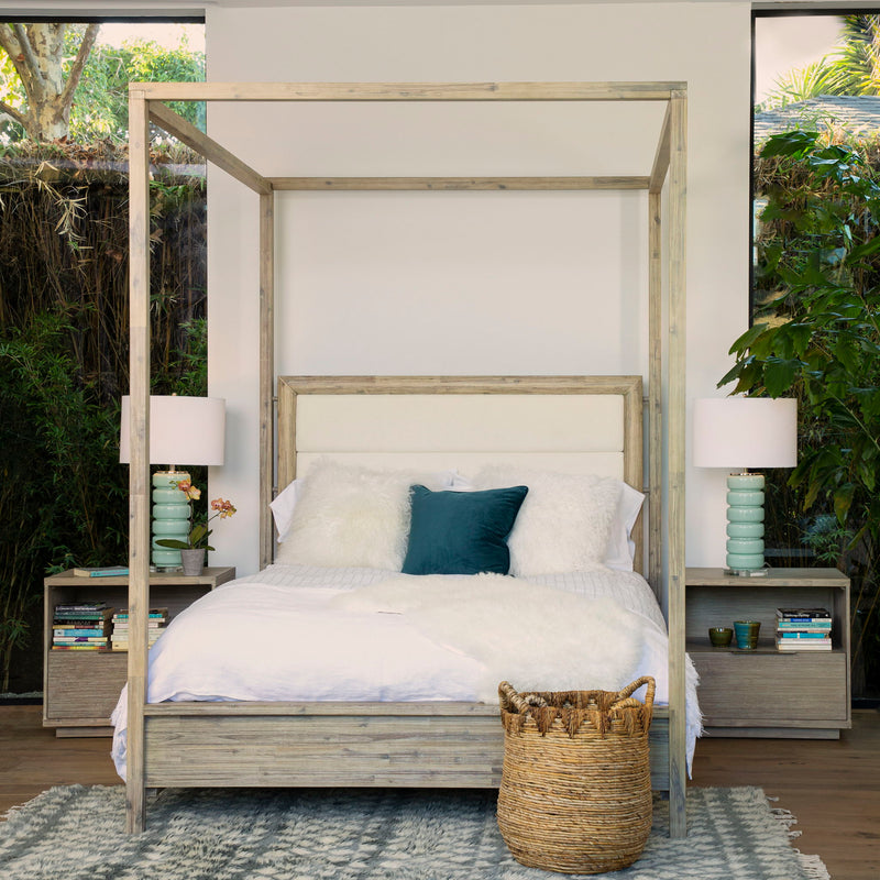 Juliette - Queen Bed - Natural Warm Wash And Off White