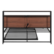 Platform Bed Frame With Trundle, USB Ports And Slat Support, No Box Spring Needed - R&R Furniture Gallery (Fountain Valley, CA)