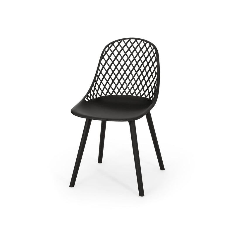 Set of two Noble House Lily chairs with modern design, featuring sleek frames and comfortable upholstered seats.