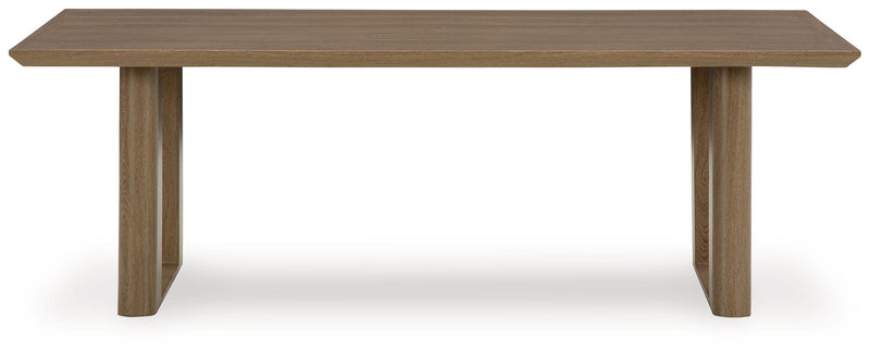 Serene Bay - Rectangular Dining Table With Umbrella Option - Dark Brown - R&R Furniture Gallery (Fountain Valley, CA)