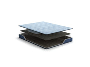 Sierra Sleep® by Ashley Peak 2.0 Bonnell hybrid mattress with quilted top and supportive layers, displayed on a bed frame.