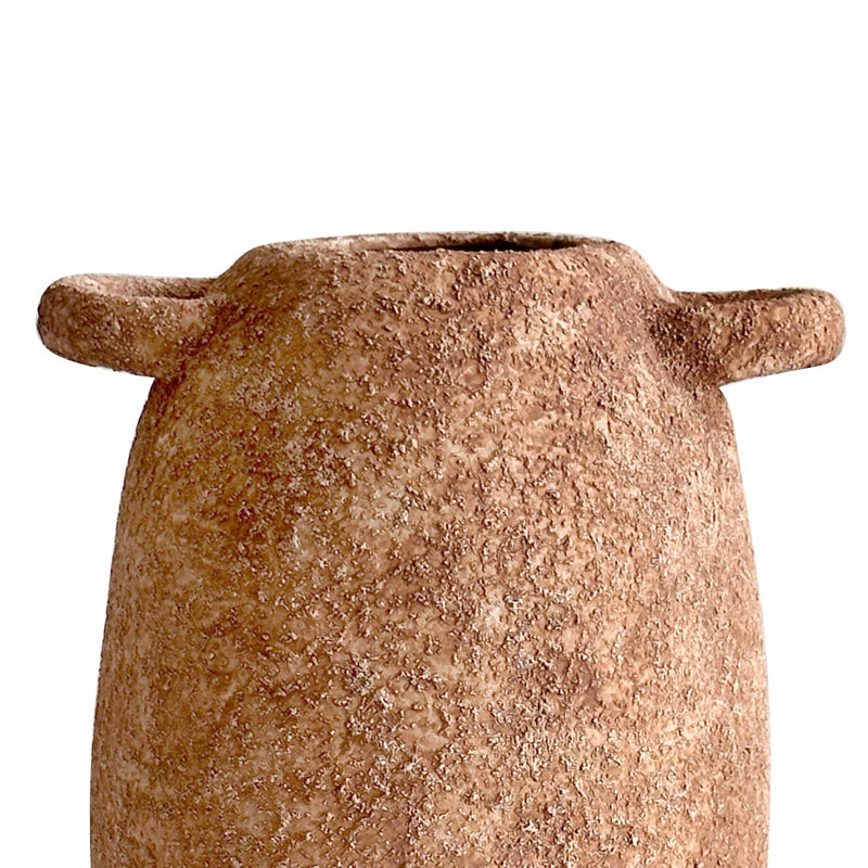 Earthenware - Narrow Vase - Light Brown - R&R Furniture Gallery (Fountain Valley, CA)