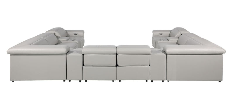 1126 - 12-Piece U-Shaped Sectional Sofa In With 4 Power Recliners & Power Headrests