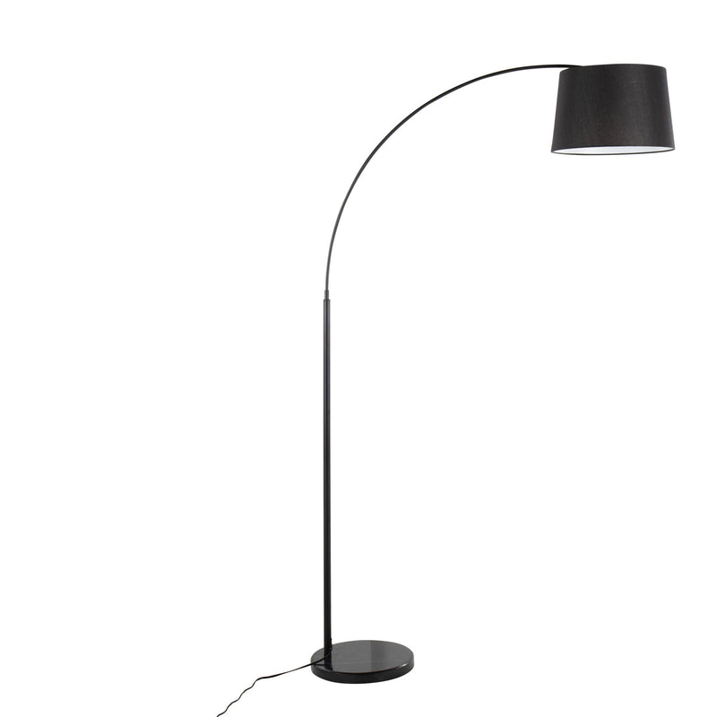 Lumi Source March contemporary floor lamp with sleek metal stand and adjustable arm, ideal for modern living room lighting.