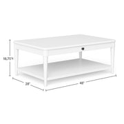 Cocktail Table With Two Storage Drawers And Casters - R&R Furniture Gallery (Fountain Valley, CA)